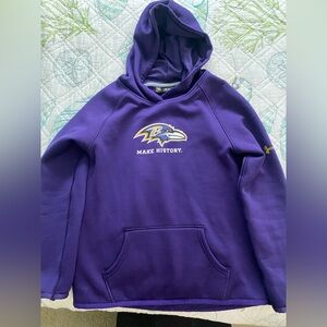 Kids Youth MD Under Armour Baltimore Ravens Purple Pullover Hoodie